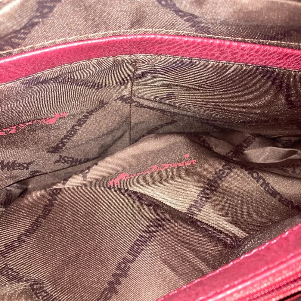 Montana West Quilted Burgundy Shoulder Bag - Picture 8 of 12